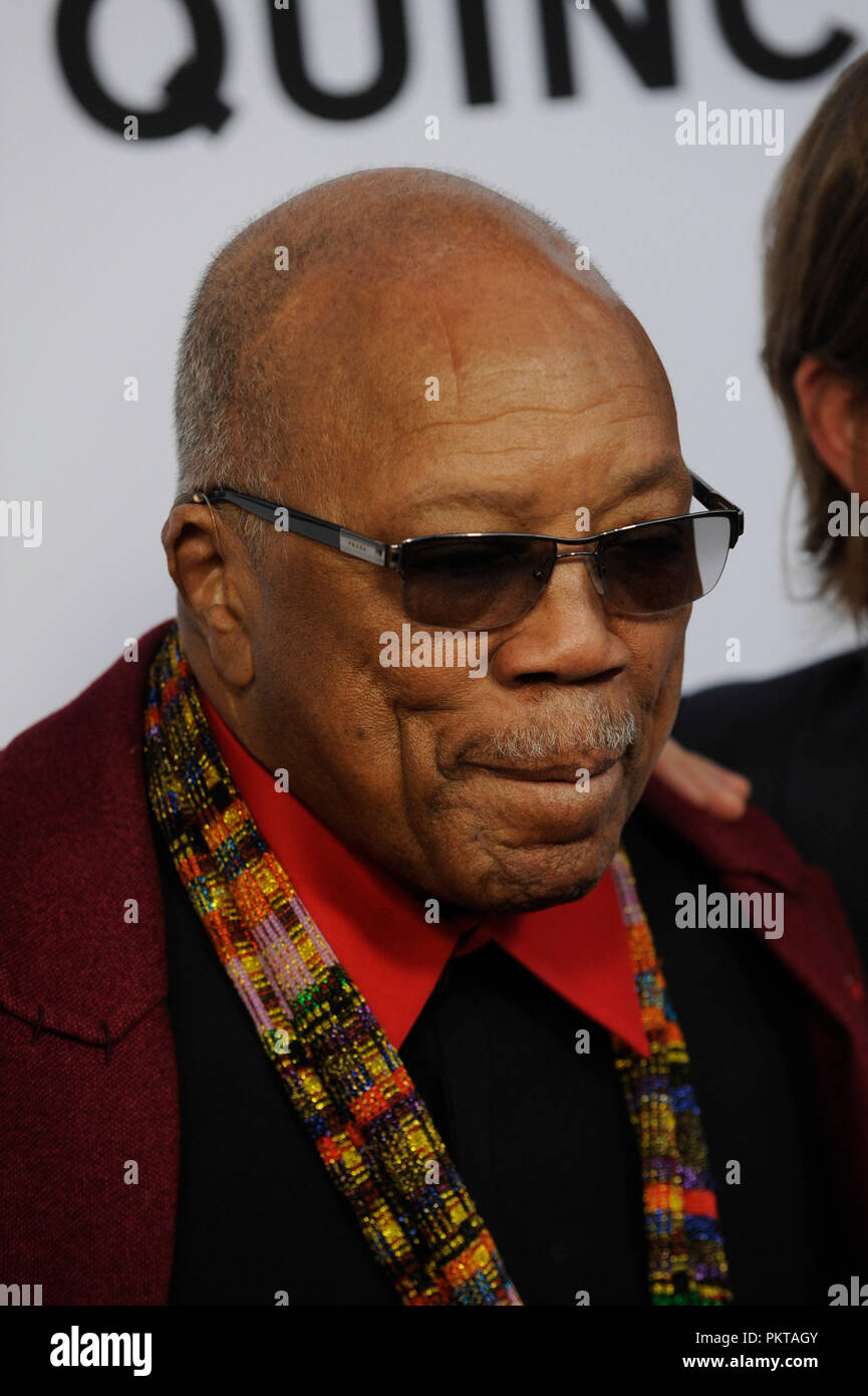 Los Angeles, USA. 31st Dec, 2008. Quincy Jones attend Netflix's 'Quincy' Los Angeles premiere at Linwood Dunn Theater on September 14, 2018 in Los Angeles, California Credit: The Photo Access/Alamy Live News Stock Photo