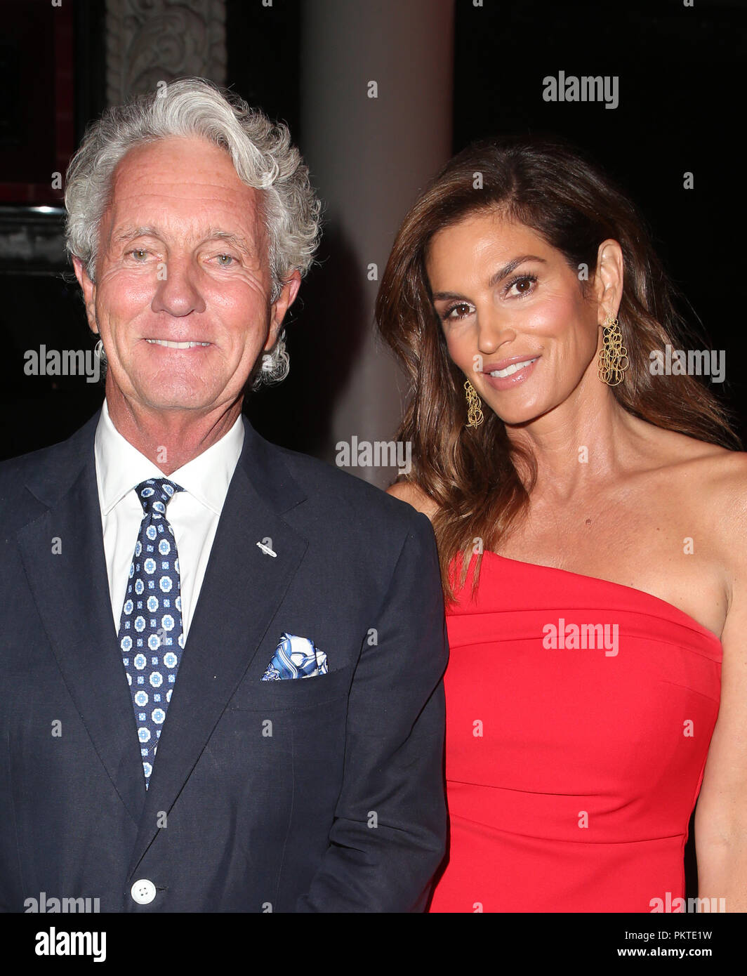 LOS ANGELES, CA - SEPTEMBER 14: Greg Renker, Cindy Crawford, at the