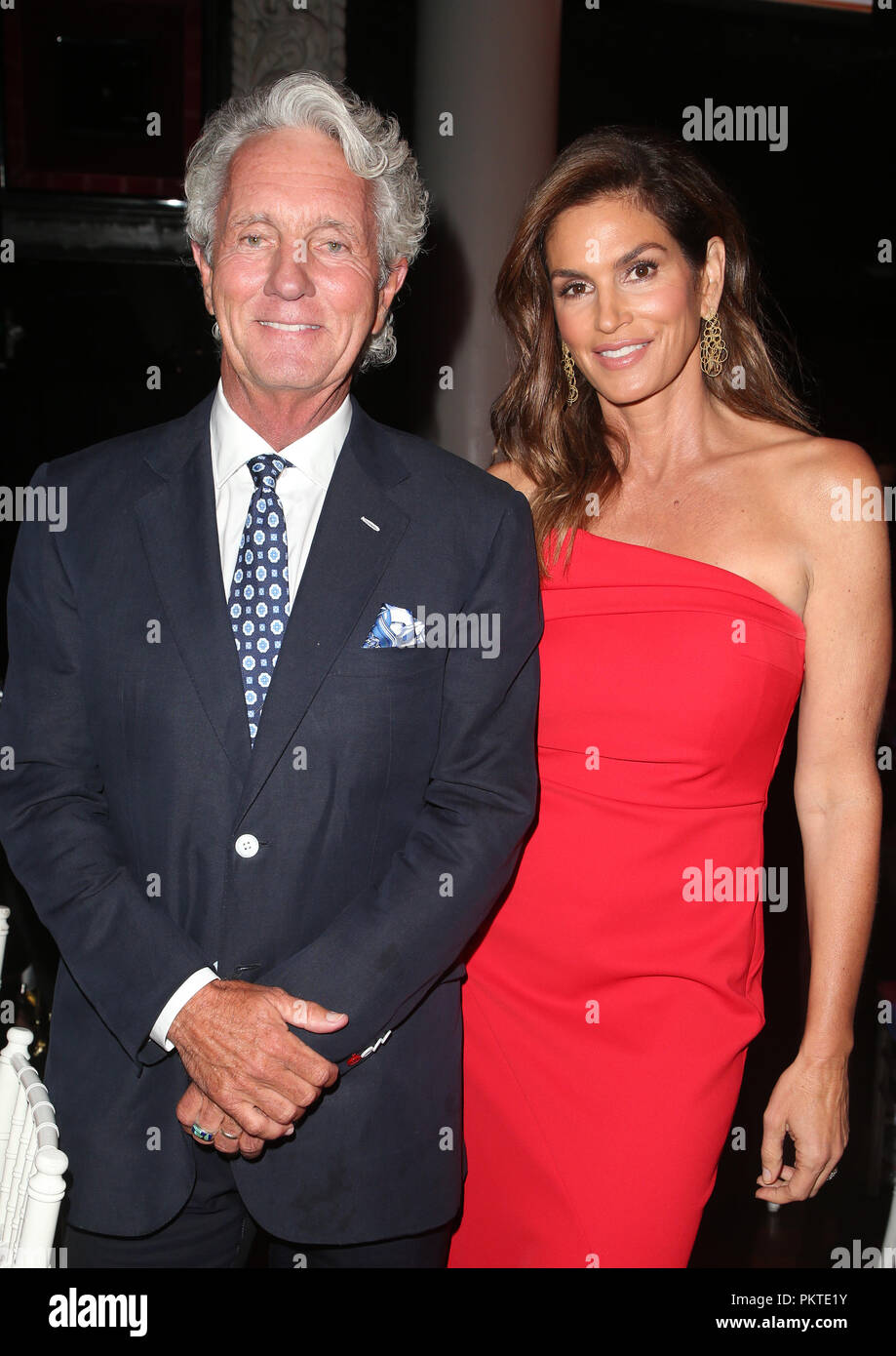LOS ANGELES, CA - SEPTEMBER 14: Greg Renker, Cindy Crawford, at the