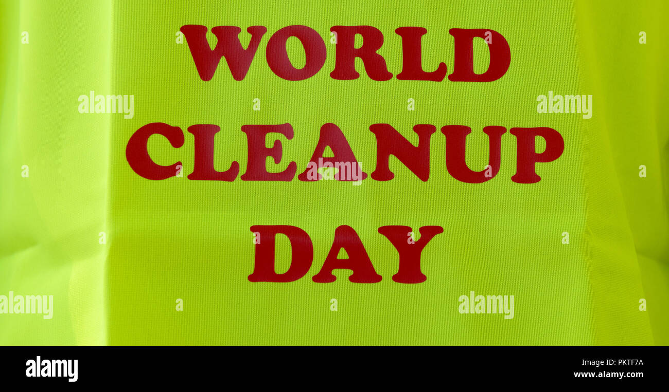 15 September 2018 Berlin World Cleanup Day Is Written On A