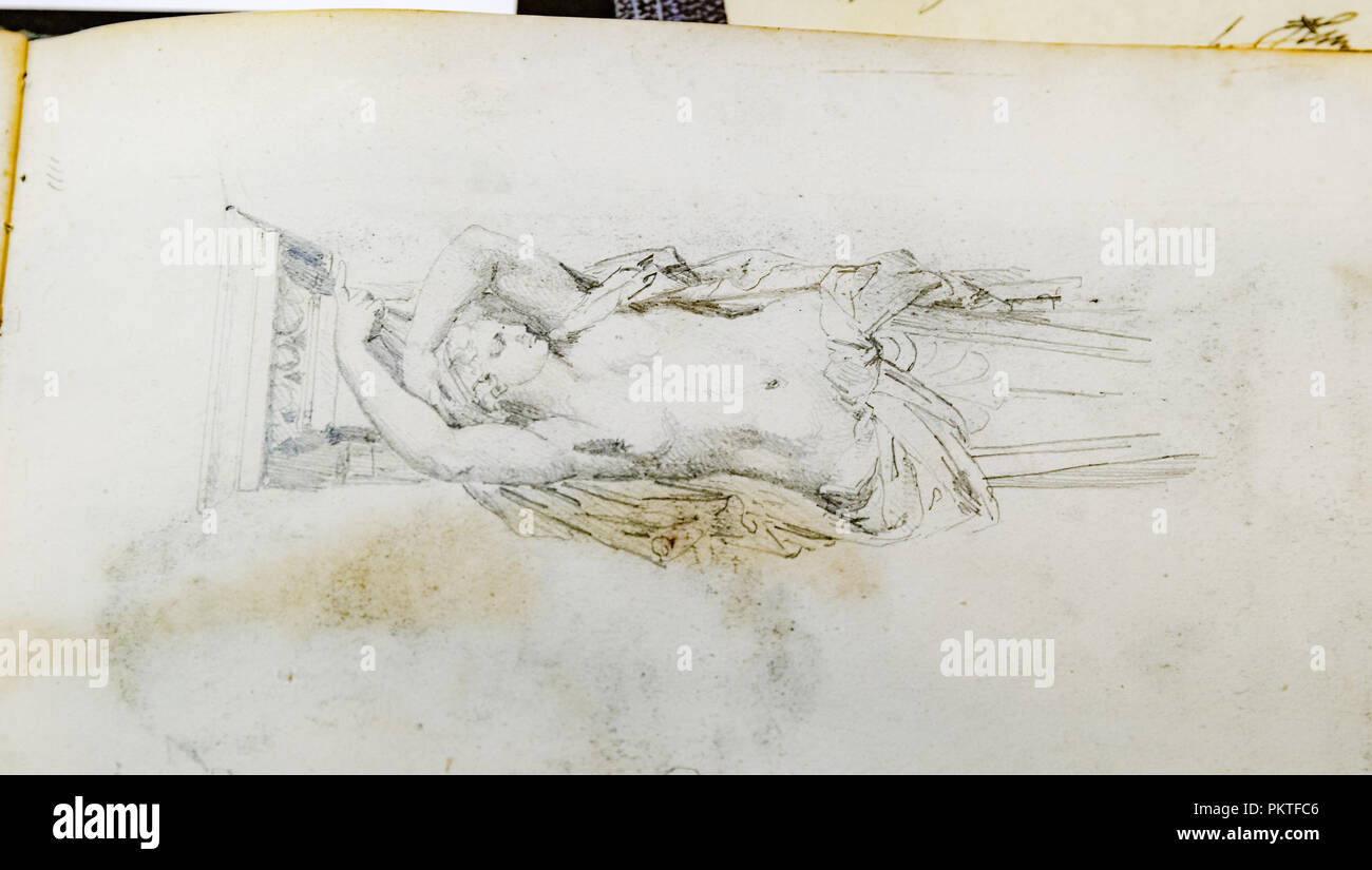 15 September 2018 Hamburg A Sketch Can Be Seen In One Of