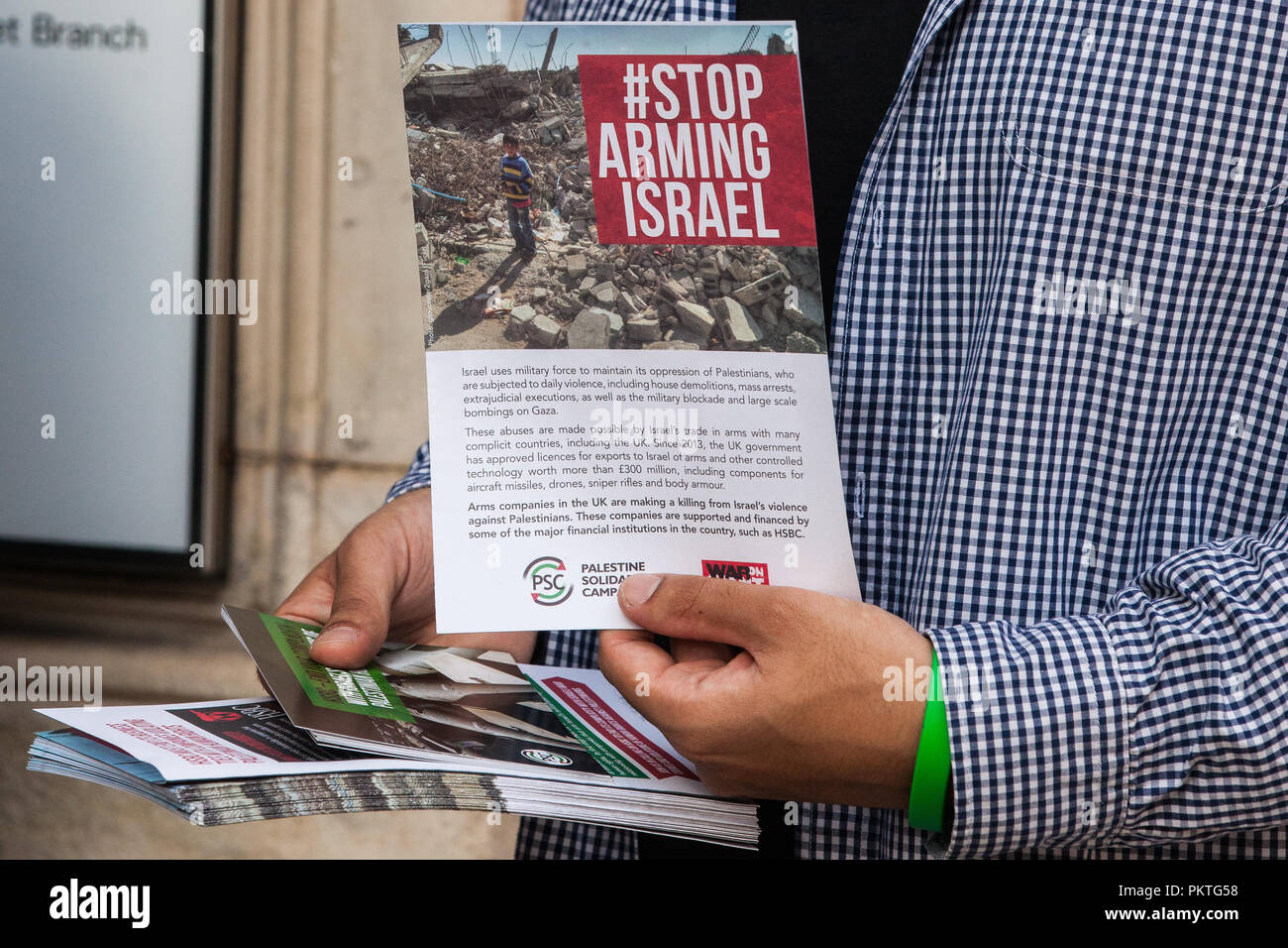 London Uk 15th September 2018 Activists From Palestine