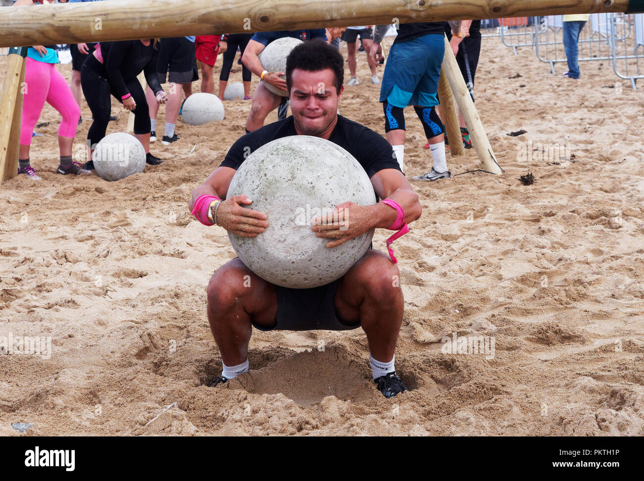 Amateur fitness lady lifts weight hires stock photography and images