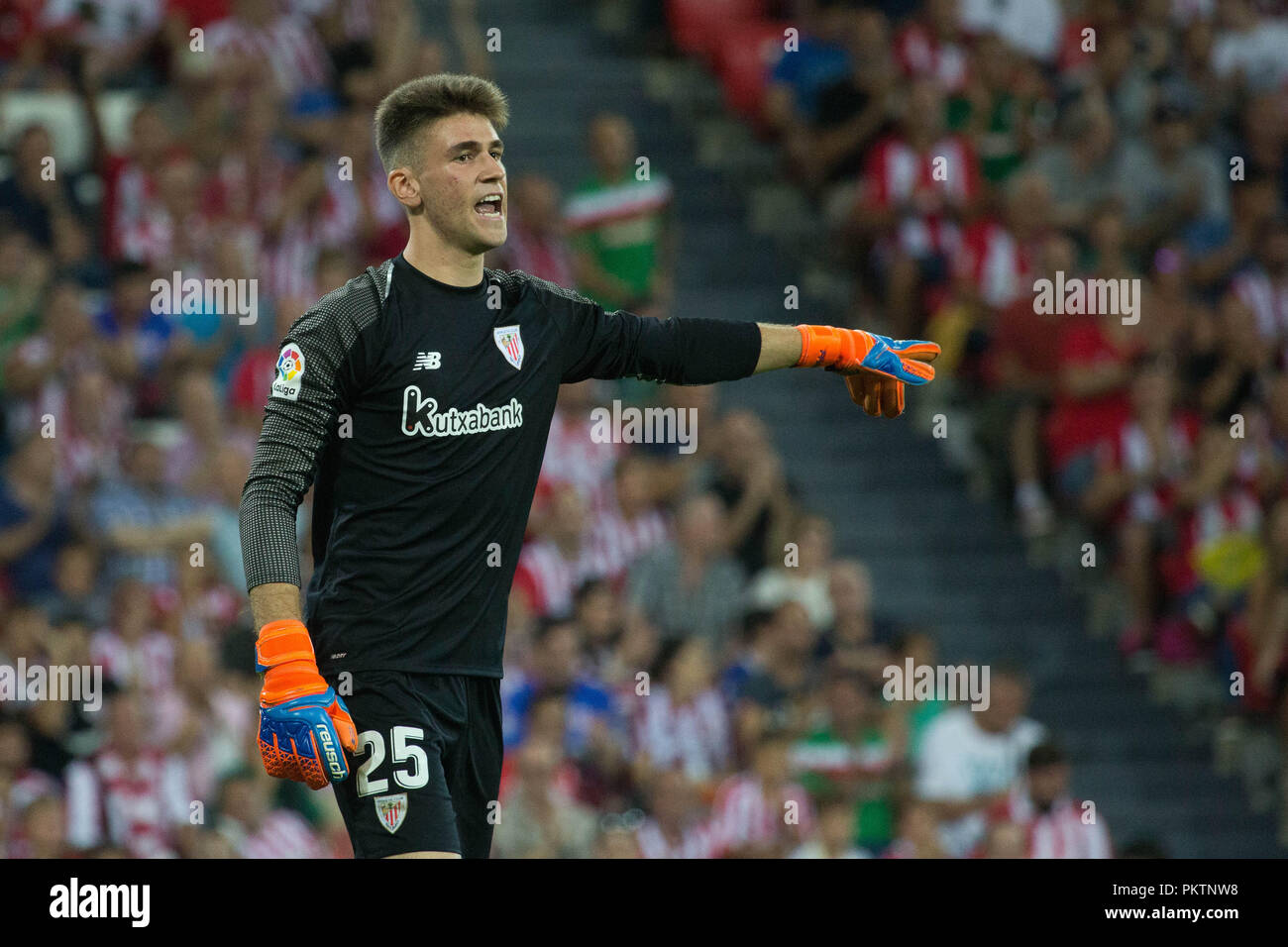 Bilbao Spain 15th September 2018 Unai Simon Of Athletic Club In Action During The Match Played In Anoeta Stadium Between Athletic Club And Real Madrid Cf In Bilbao Spain At Sept 15th
