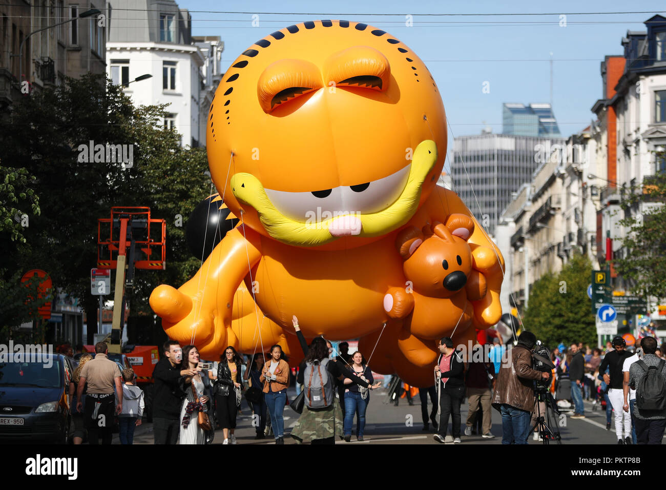 Brussels Belgium 15th Sep 18 A Balloon Of Garfield Is Seen During The Balloon S Day Parade Brussels Belgium 15th Sep 18 A Balloon Of Garfield Is Seen During The Balloon S Day Parade