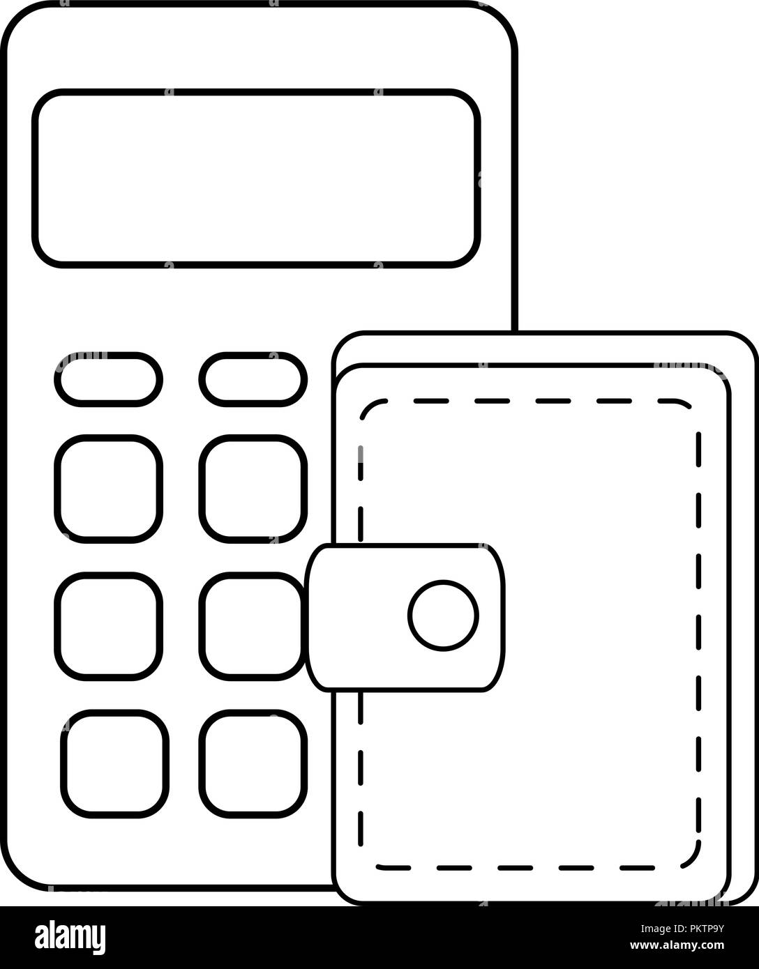 calculator math with wallet Stock Vector Image & Art Alamy