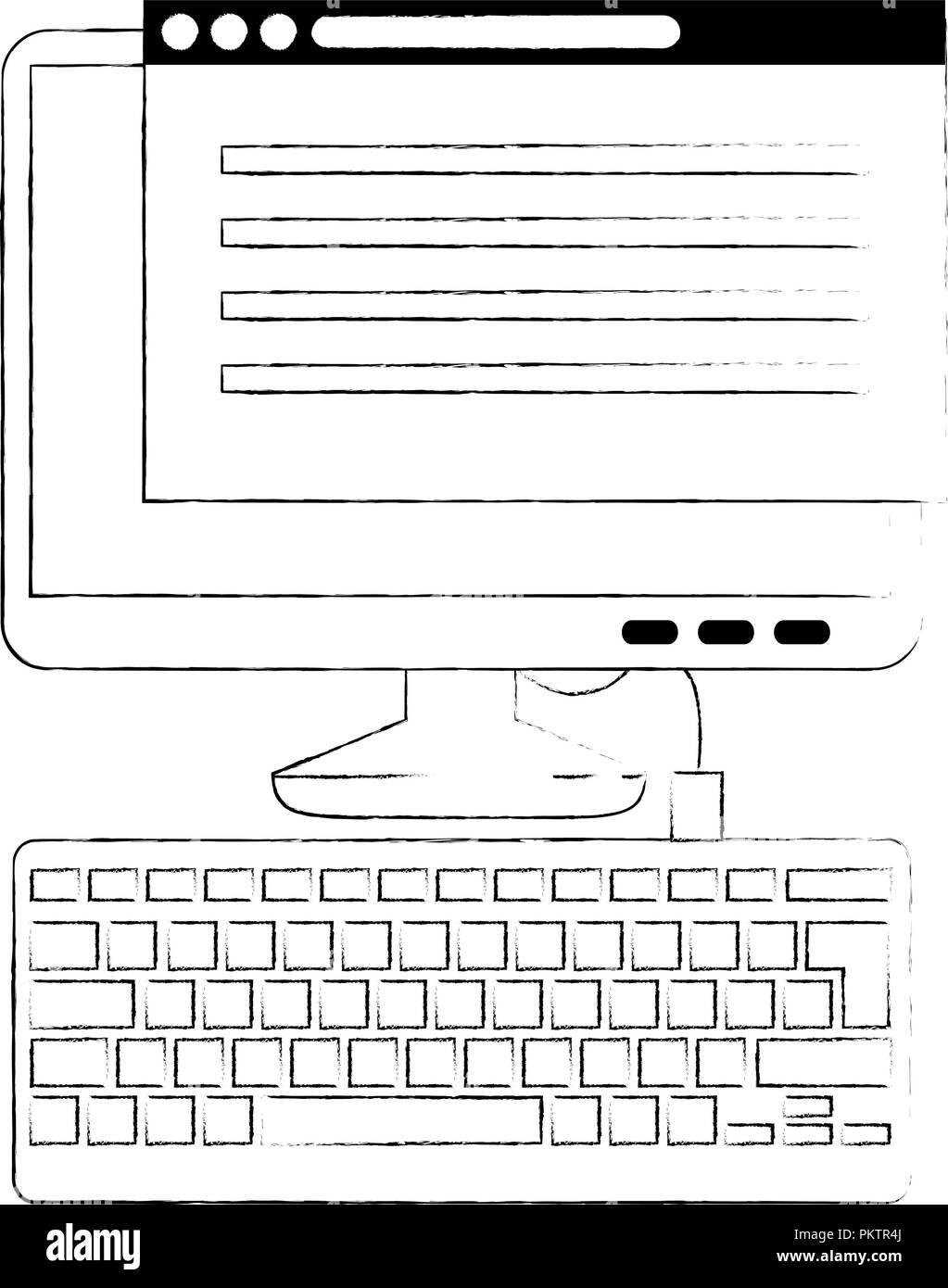 computer desktop with webpage template Stock Vector Image & Art - Alamy