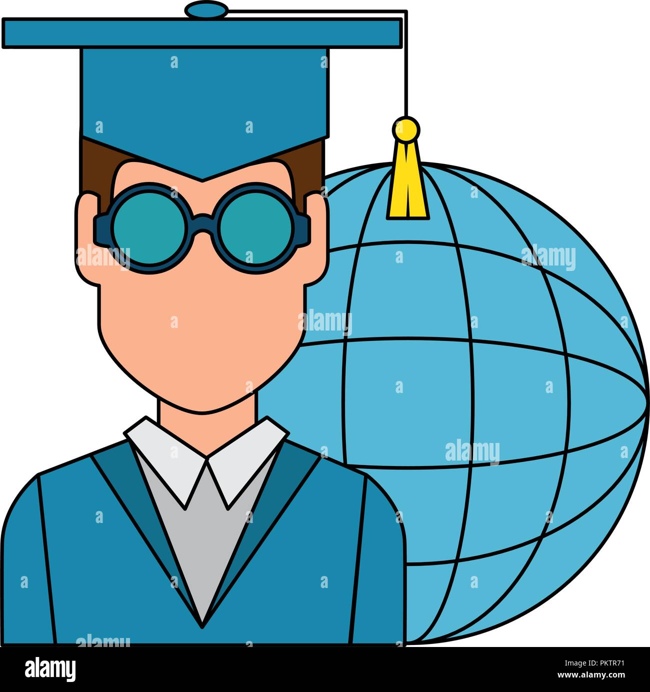 student graduation with planet Stock Vector Image & Art - Alamy