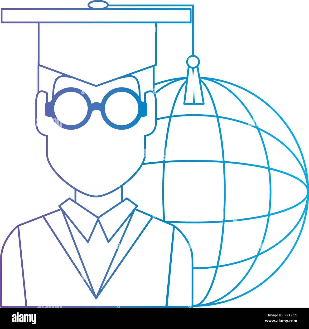 student graduation with planet Stock Vector Image & Art - Alamy