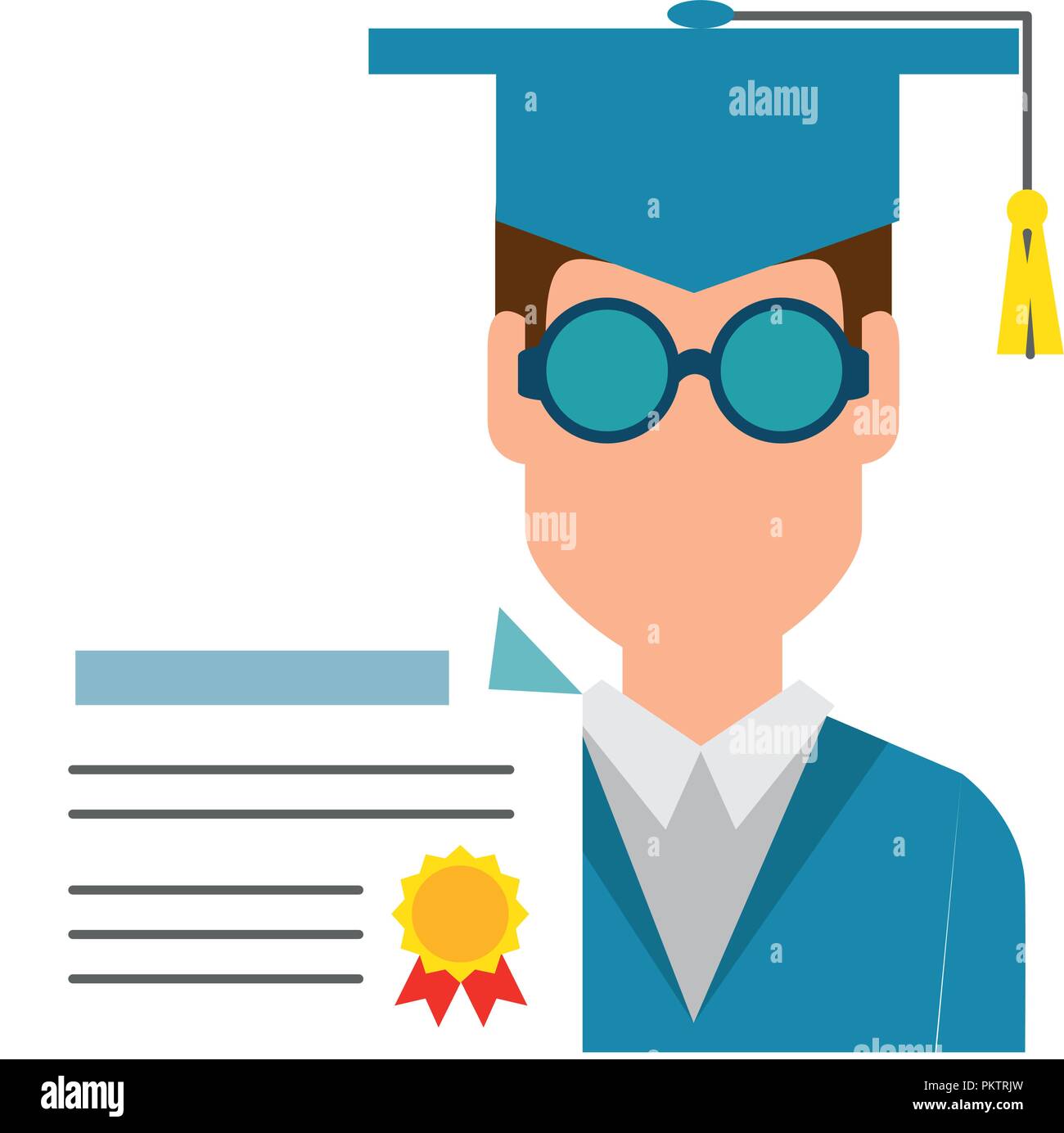 student graduation with diploma Stock Vector Image & Art - Alamy