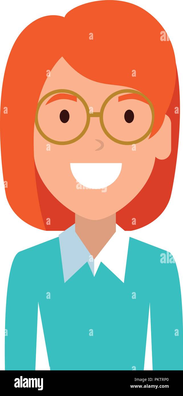 beautiful woman with glasses character Stock Vector Image & Art Alamy