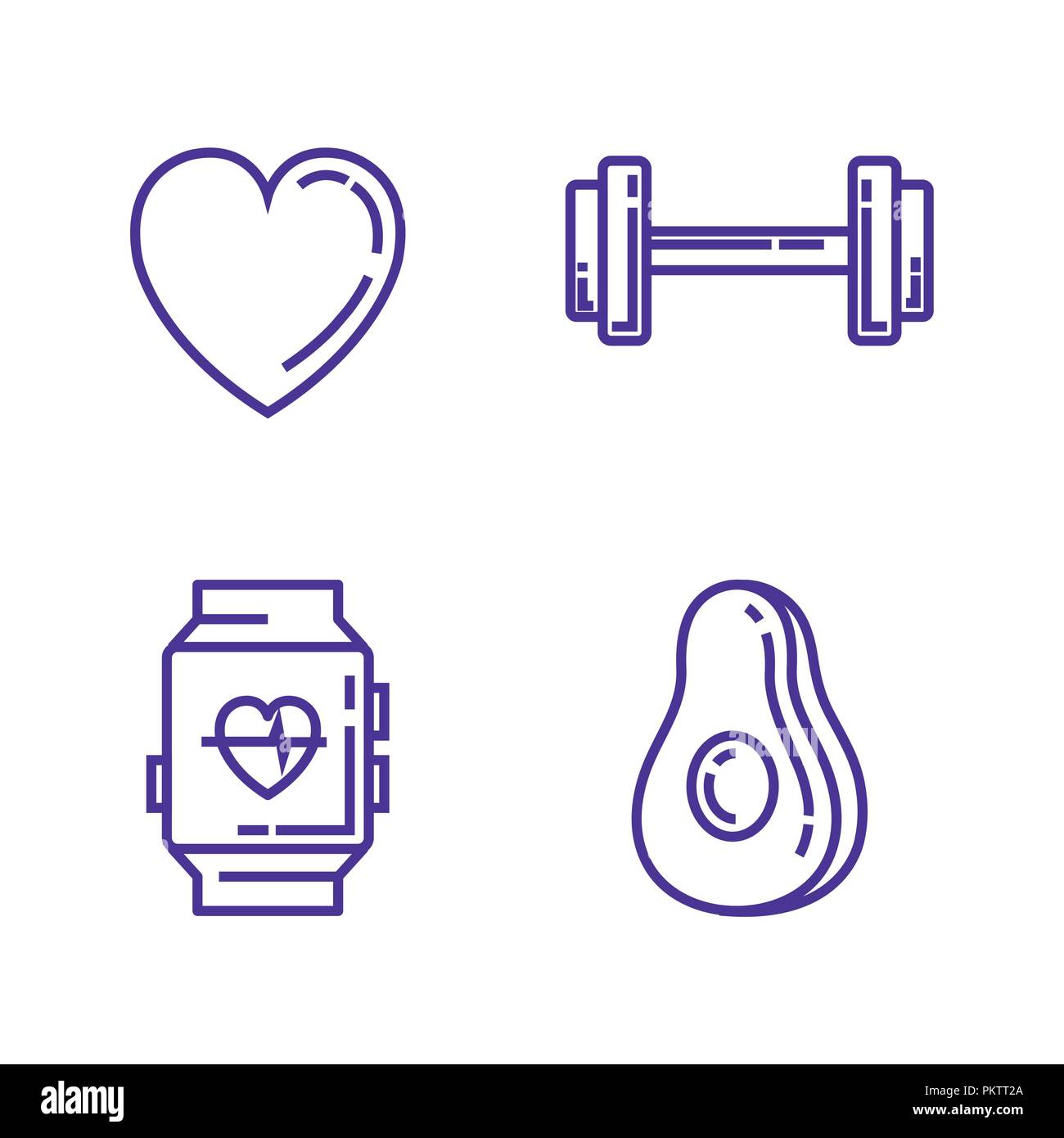 healthy and fitness lifestyle set icons Stock Vector Image & Art - Alamy
