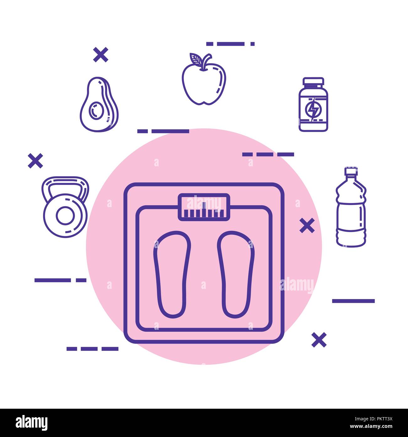 healthy and fitness lifestyle set icons Stock Vector Image & Art - Alamy
