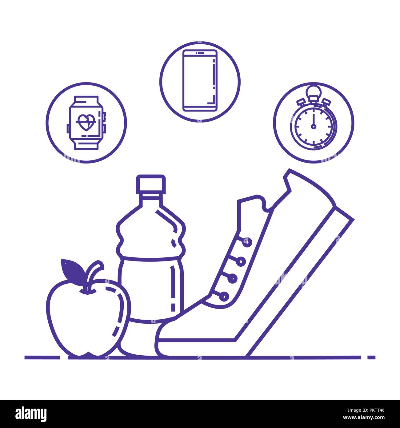 healthy and fitness lifestyle set icons Stock Vector Image & Art - Alamy
