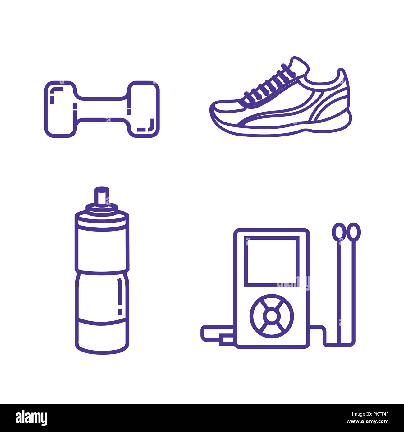 healthy and fitness lifestyle set icons Stock Vector Image & Art - Alamy