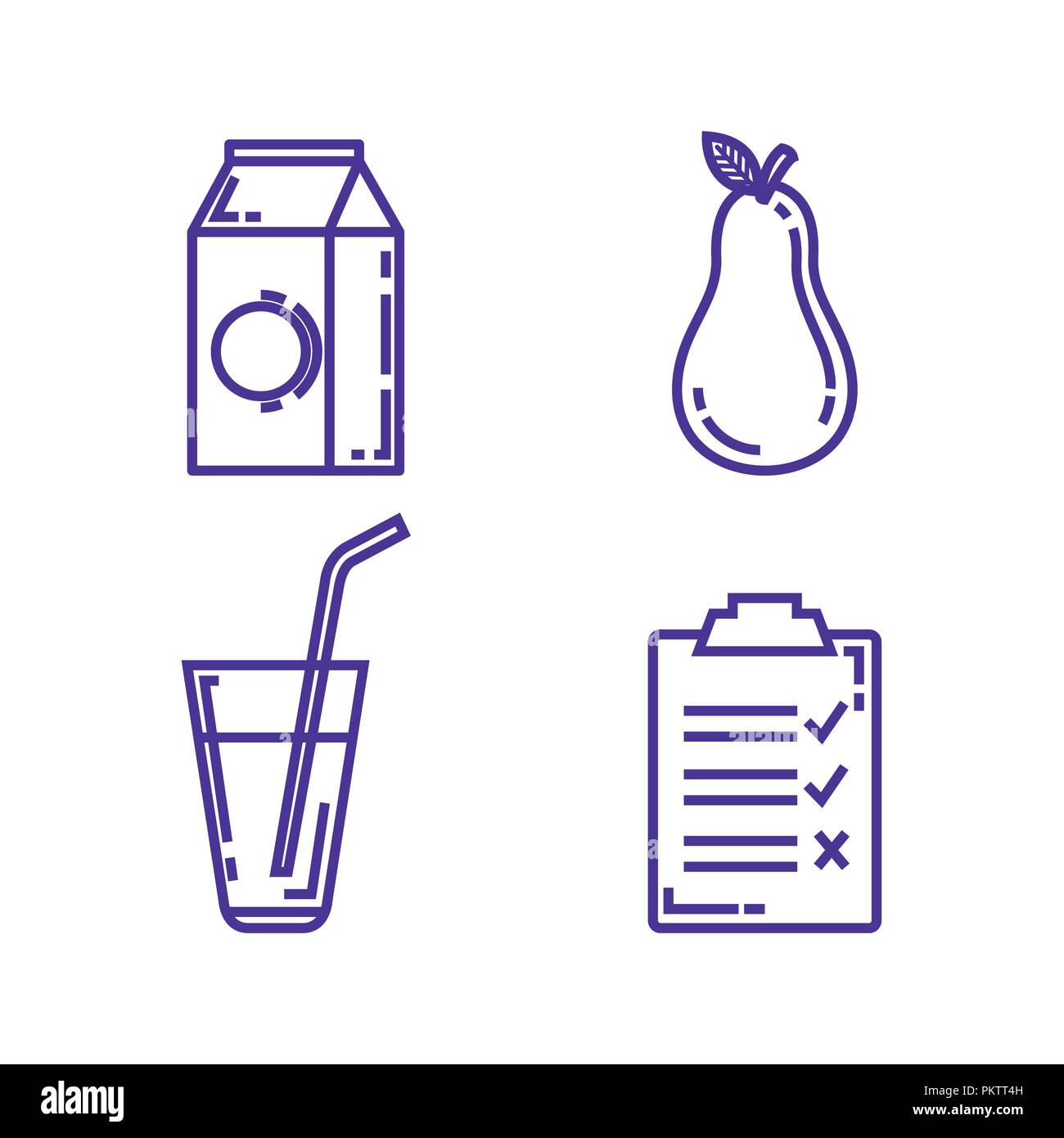healthy and fitness lifestyle set icons Stock Vector Image & Art - Alamy