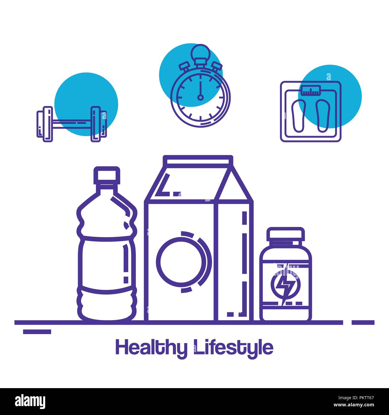 healthy and fitness lifestyle set icons Stock Vector Image & Art - Alamy