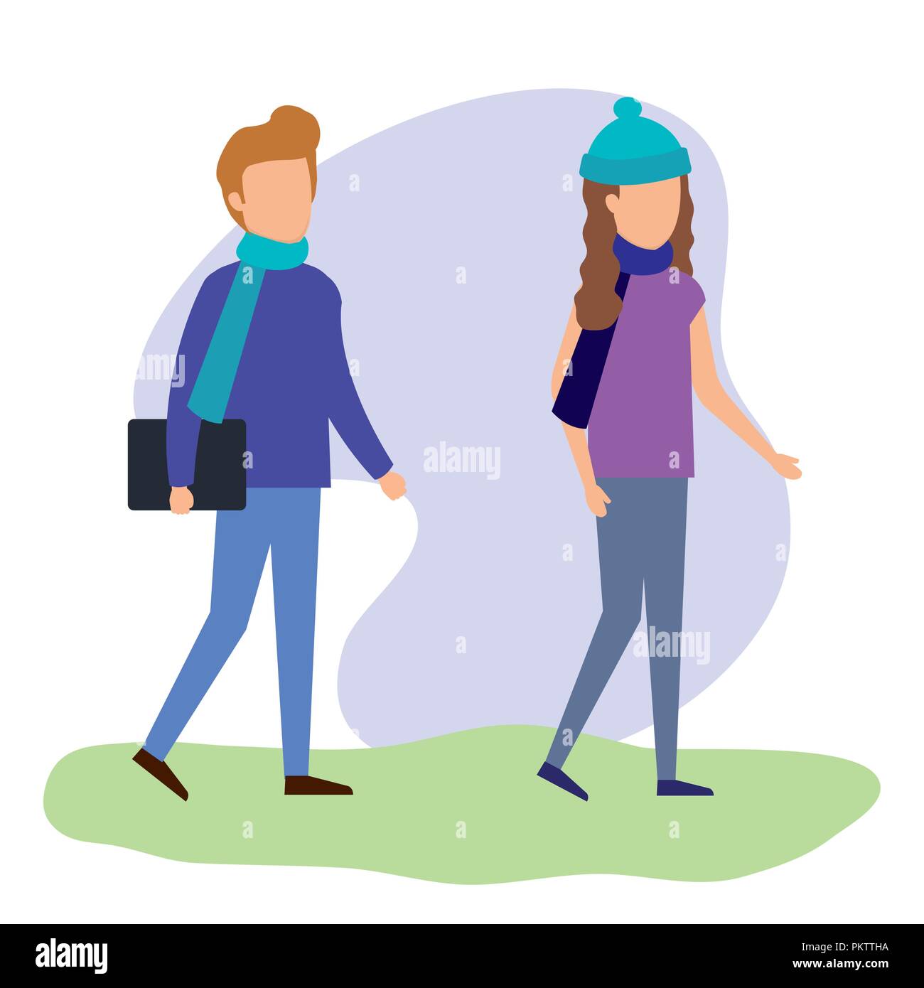 young people couple characters Stock Vector Image & Art - Alamy