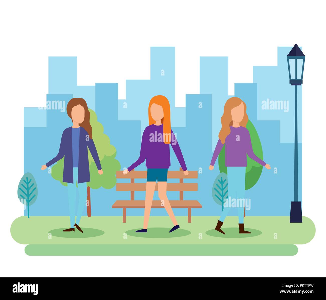 Group people diversity outdoors Stock Vector Images - Alamy