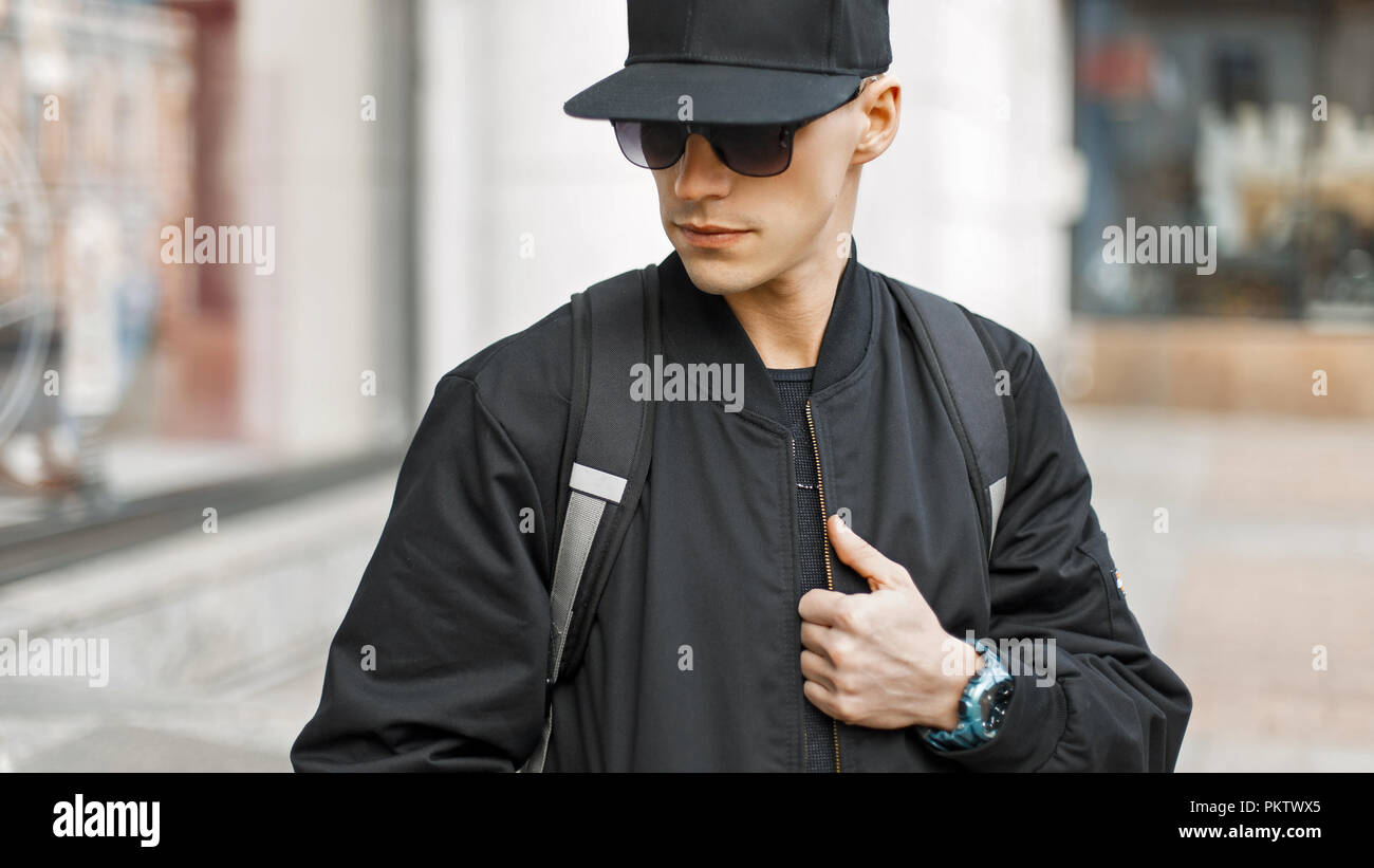 In a black cap hi-res stock photography and images - Alamy
