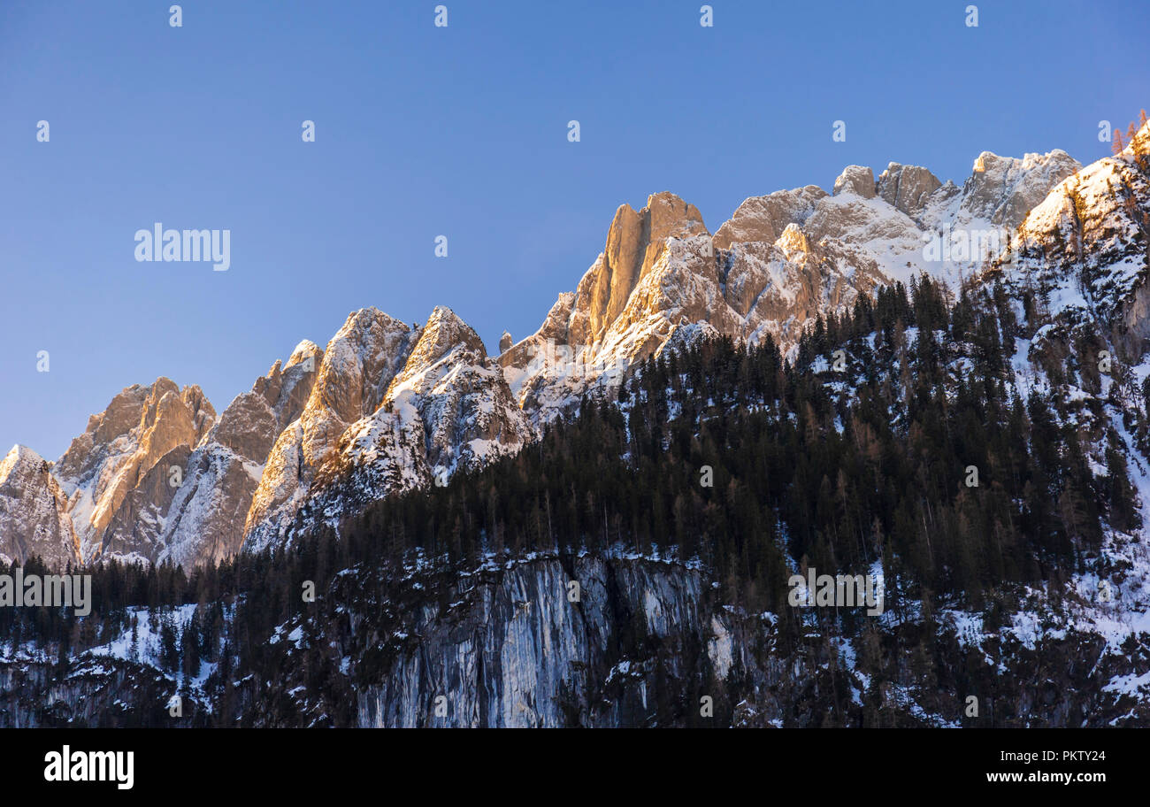 Winter mountain landscape at Gosausee, Austria Stock Photo