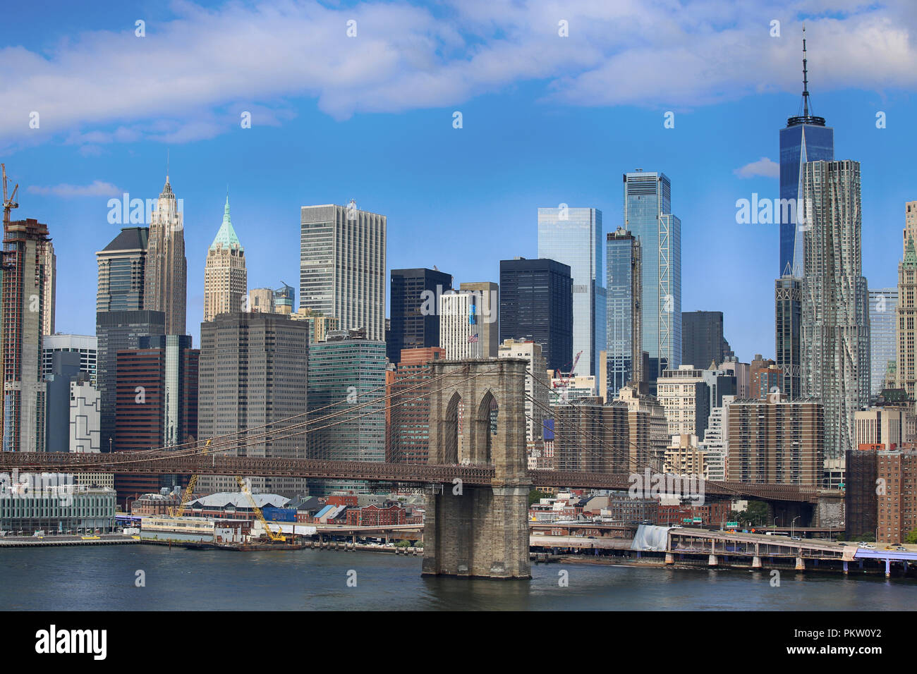 Aerial View Of Manhattan Skyline And Brooklyn Bridge From Manhattan Bridge New York City Stock Photo Alamy Aerial View Of Manhattan Skyline And Brooklyn Bridge From Manhattan Bridge New York City Stock Photo Alamy