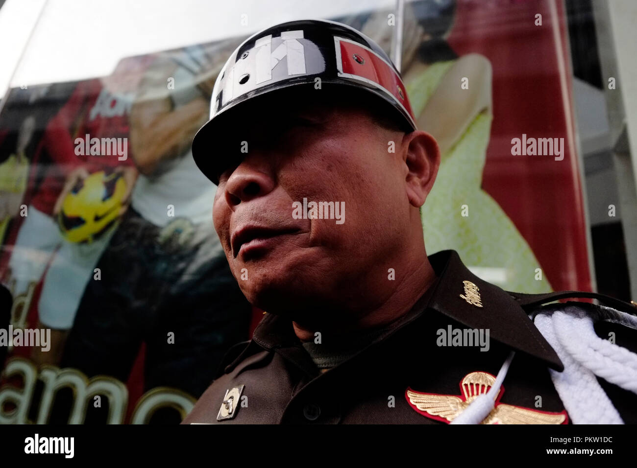 Thai policeman in Bangkok Thailand Stock Photo Alamy