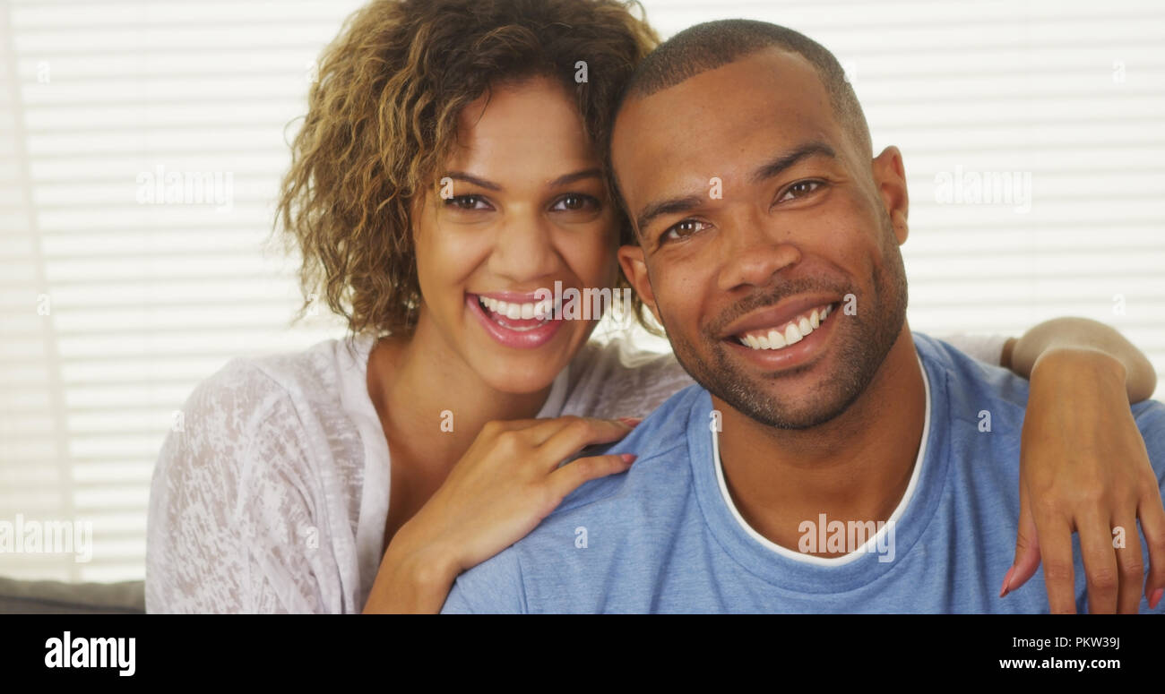 Happy African American Couple Smiling Stock Photo - Alamy