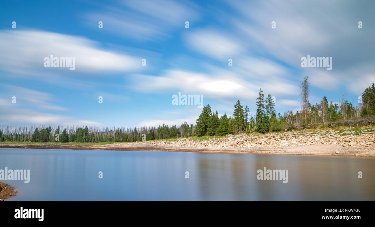 Clouds Reflecting in Lake Stock Photo - Alamy