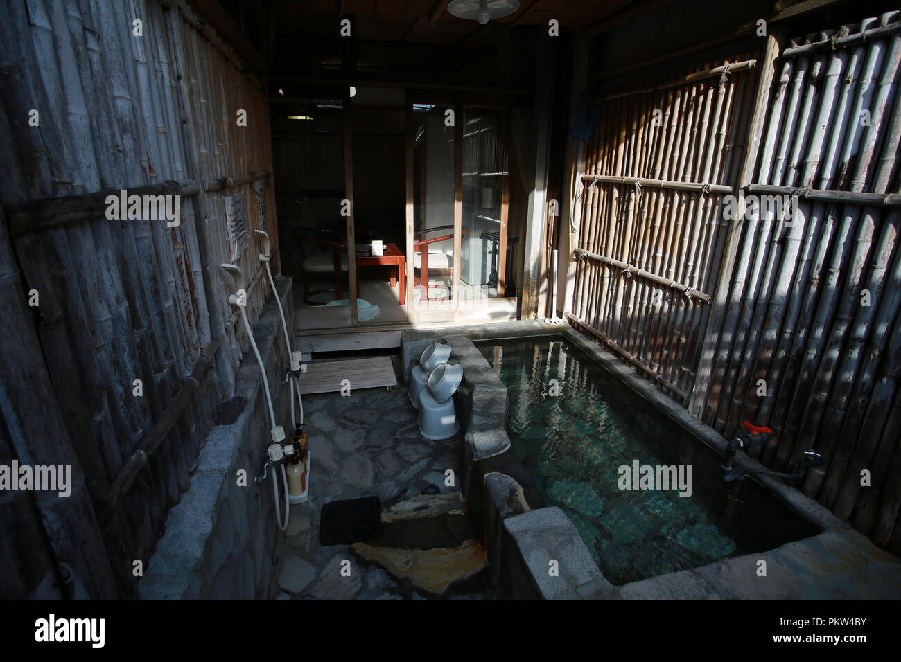 traditional hot spring in japan Stock Photo