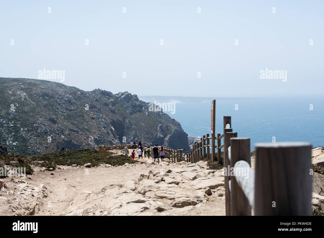 Panoramic view of the cliffs Cape Roca in Portugal Stock Photo - Alamy