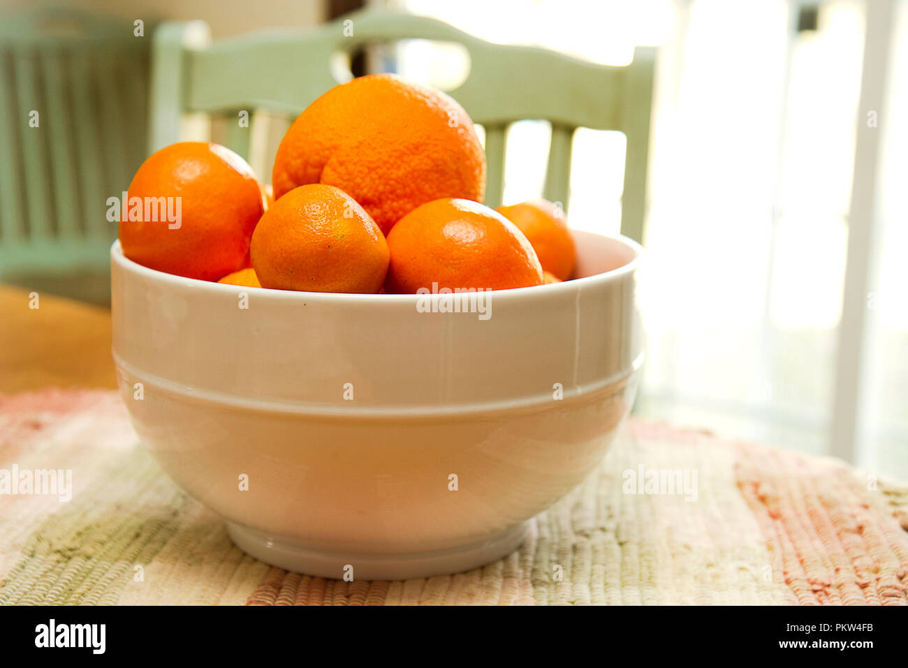 Fresh fruit, oranges concept healthy eating and dieting. Stock Photo