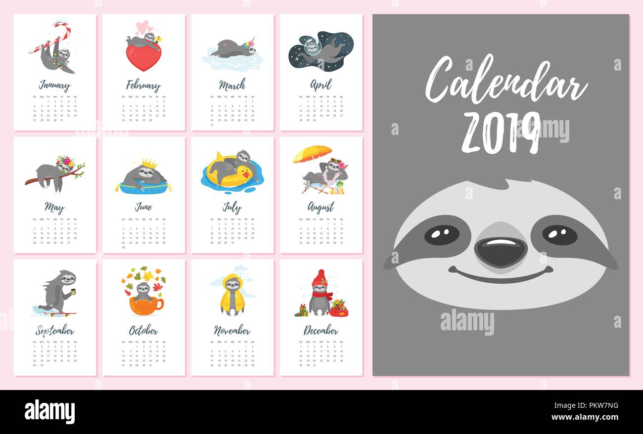Rain child calendar Stock Vector Images - Alamy