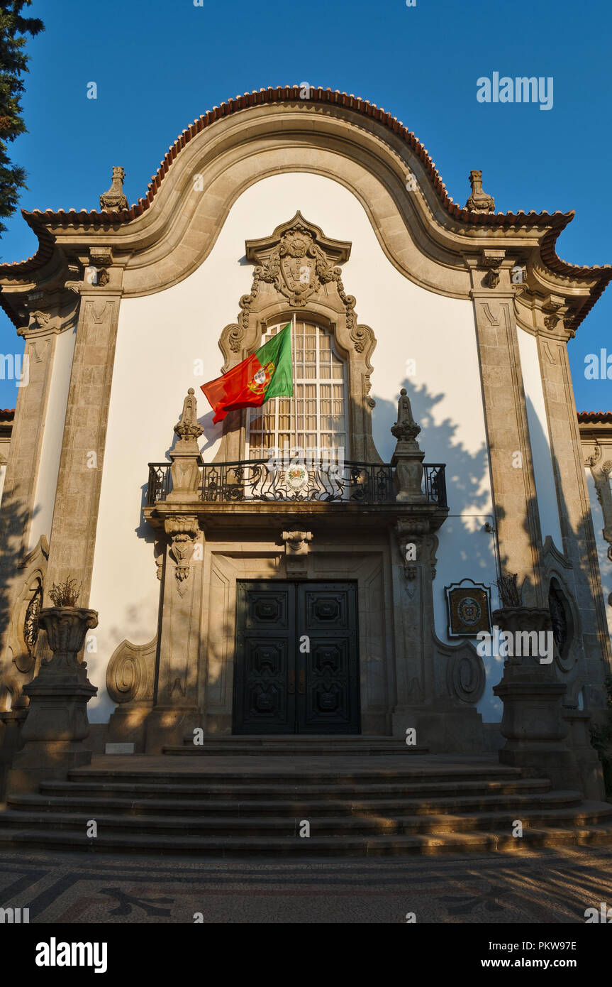 Portuguese Embassy facade in Seville. Andalusia, Spain Stock Photo