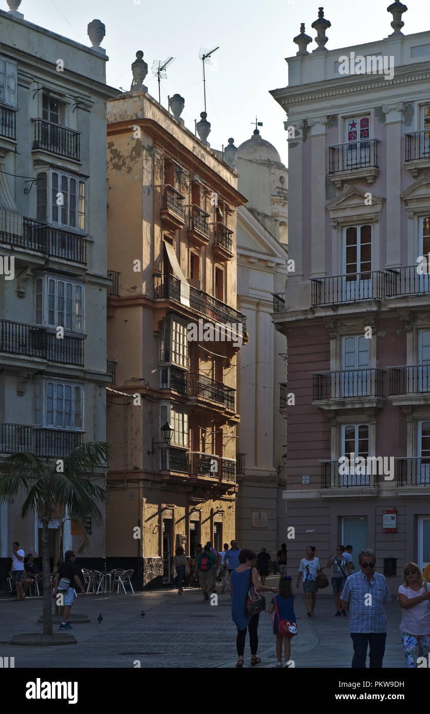 Cadiz Street Scene. Andalusia, Spain Stock Photo