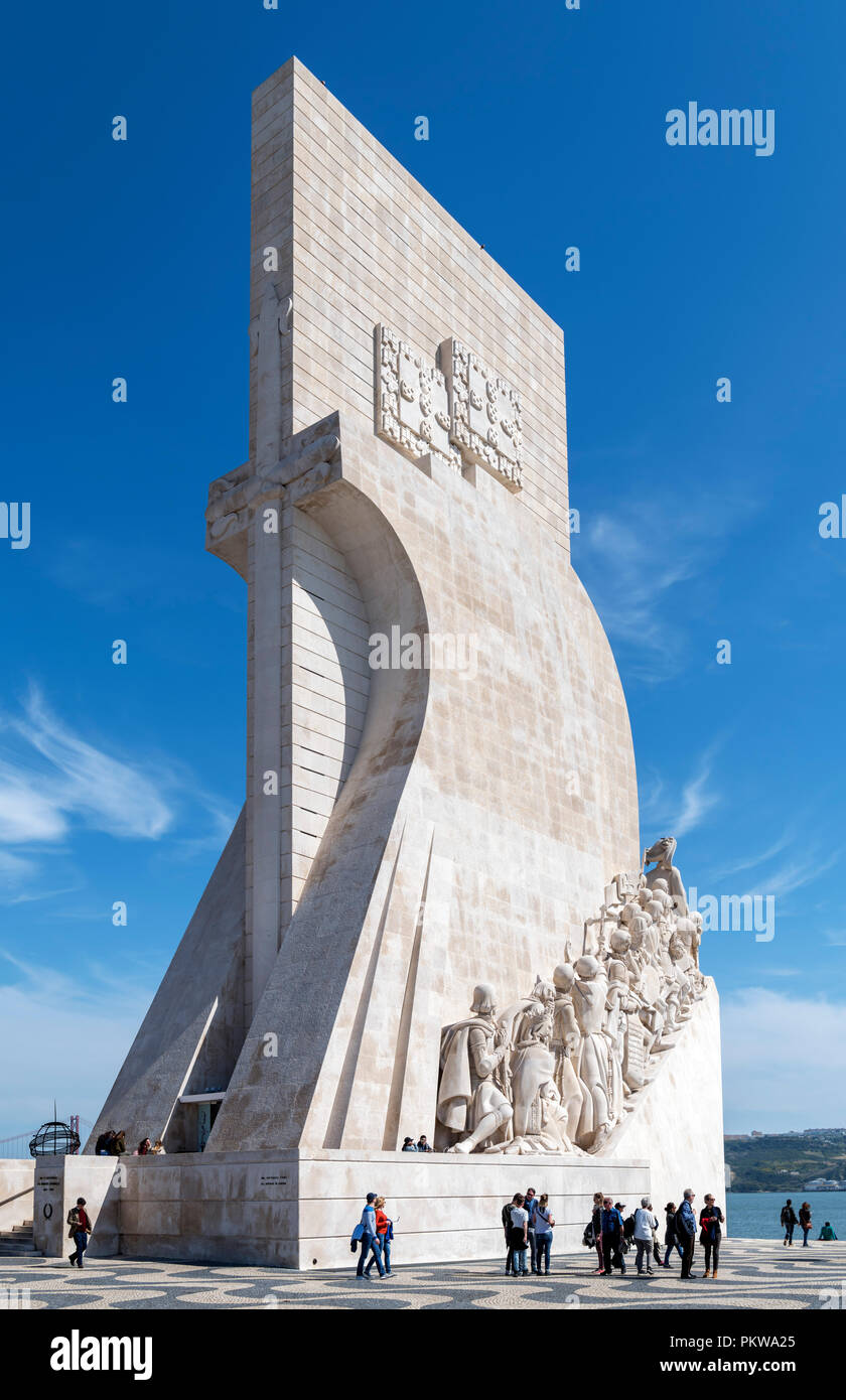 Monument to the Discoveries ( Padrao dos Descobrimentos ), Belem district, Lisbon, Portugal Stock Photo