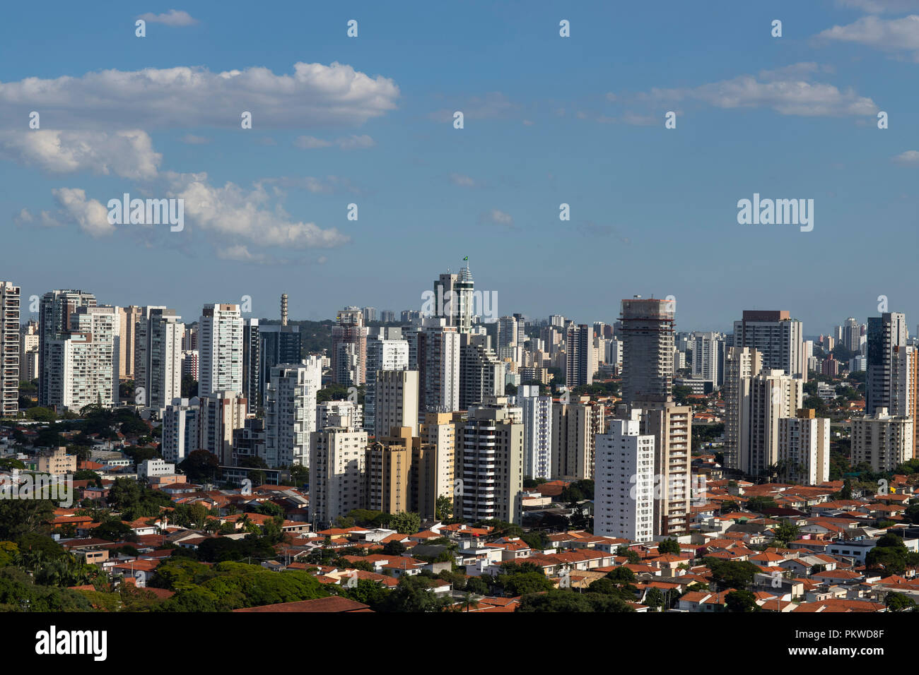 Big city by the world. The city with its houses and buildings. Stock Photo