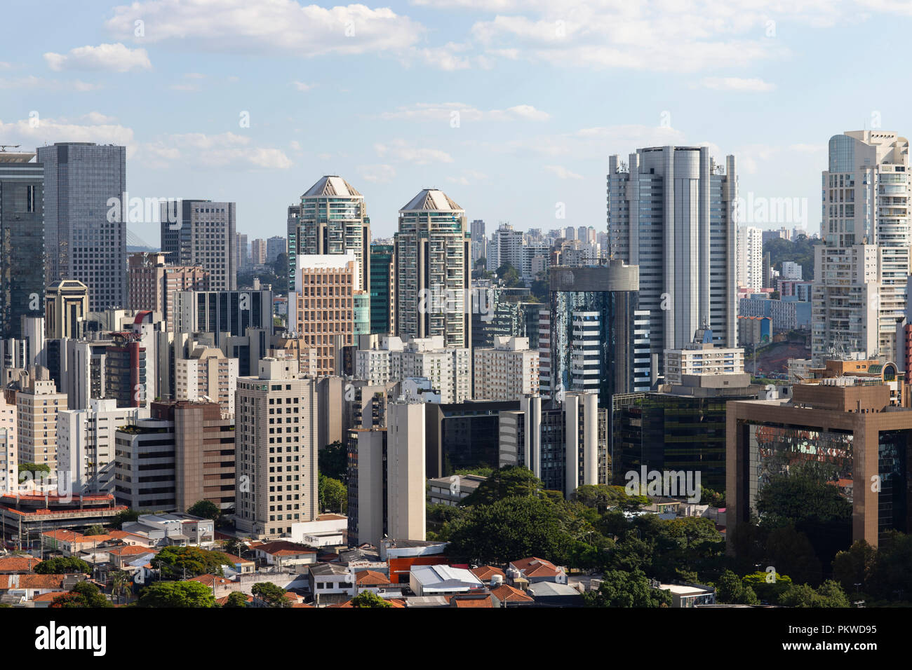 Large buildings in the big city. Sao Paulo state, Brazil in South America. Stock Photo