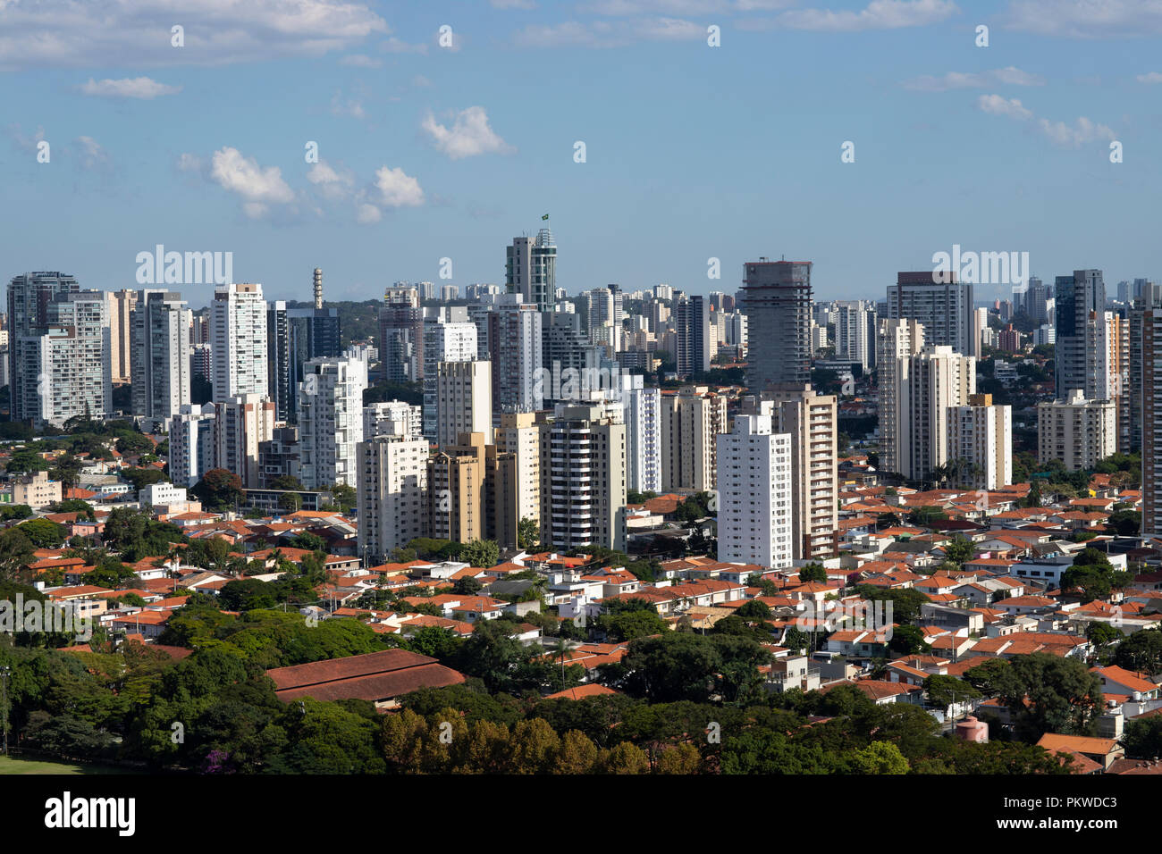 Big city by the world. The city with its houses and buildings. Stock Photo