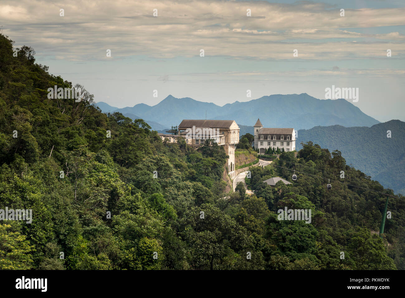 Landscape Of Castles At Ba Na Hill Mountain Resort In Da Nang Vietnam 