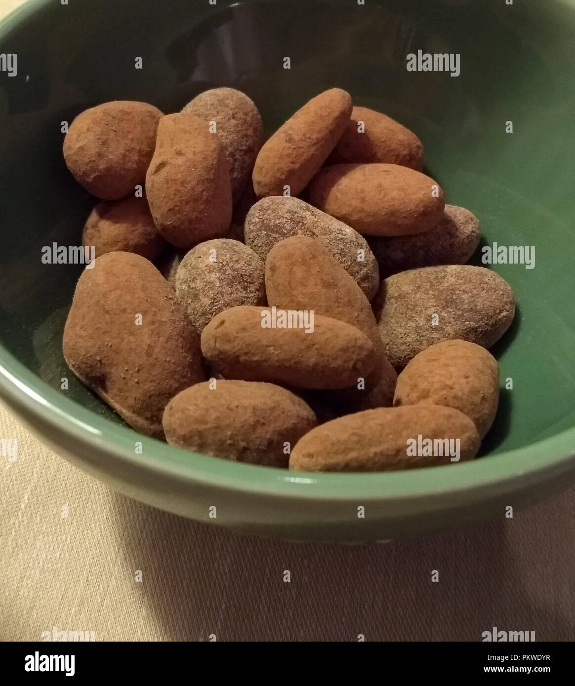 Chocolate nuggets with cinnamon. Delicious chocolate nuggets with