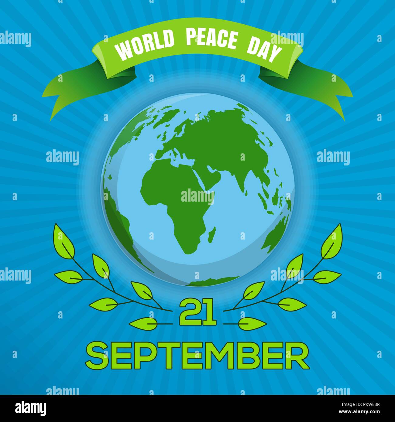 World Peace Day. September 21. Poster design for International Day of