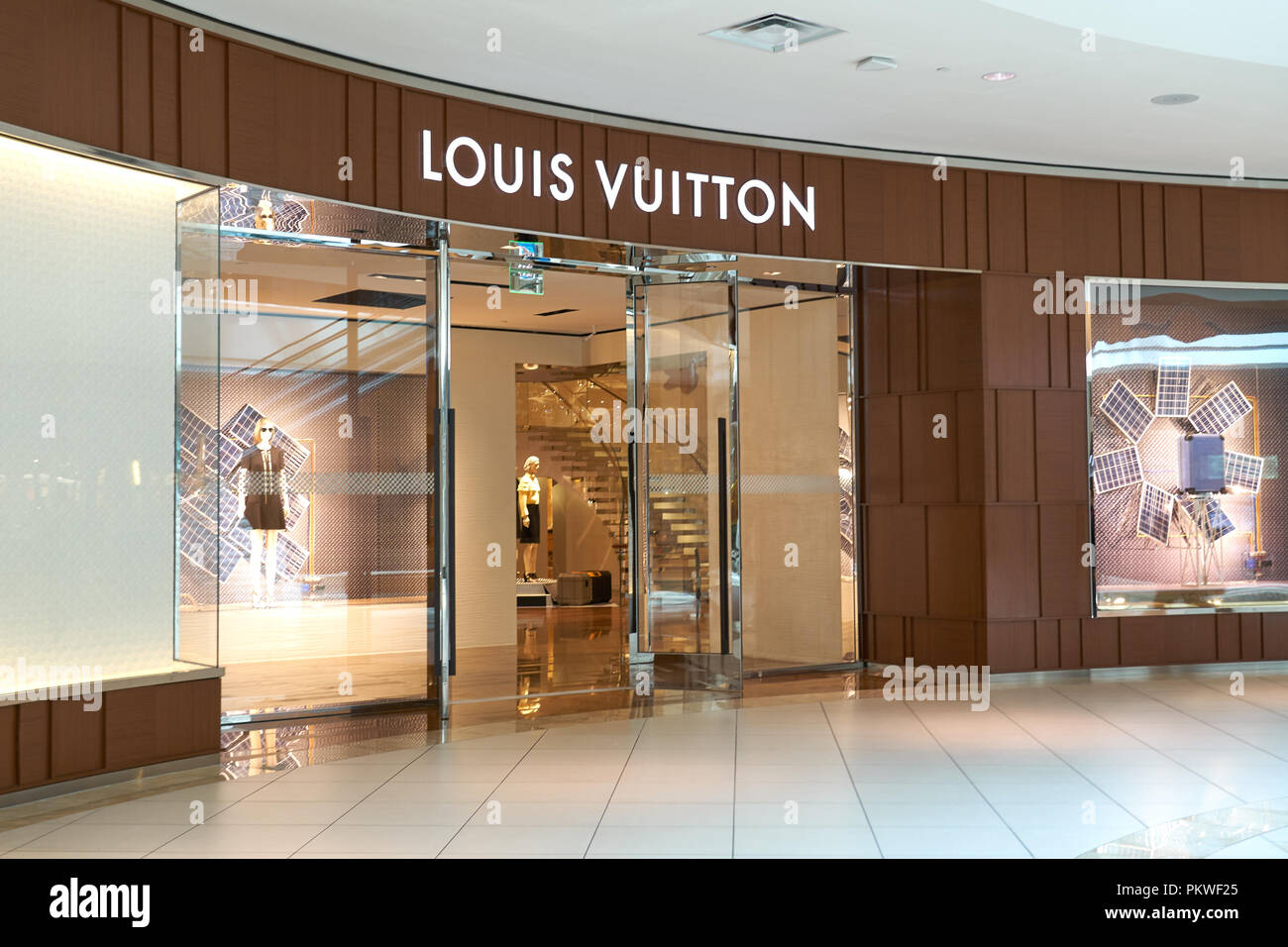 AVENTURA, USA - AUGUST 23, 2018: Louis Vuitton famous boutique in
