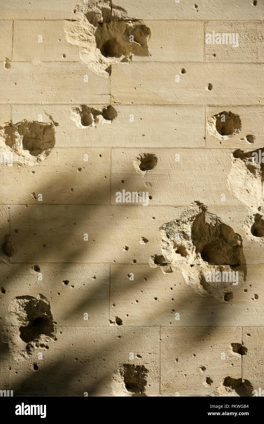 World War 2 shell damage on the newly restored Palais de Justice, Rouen ...