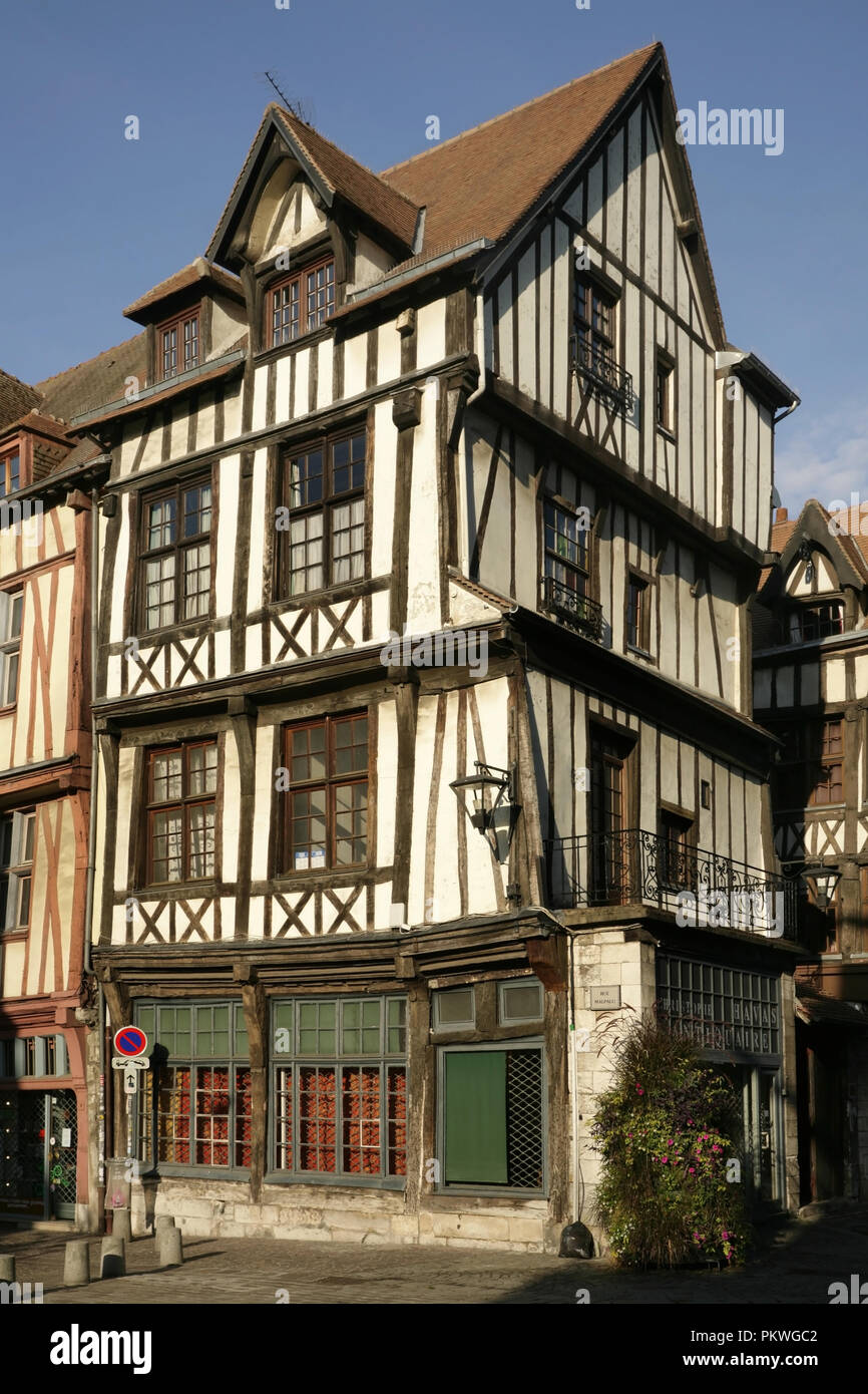 Half timbered building, Rouen, Normandy, France Stock Photo - Alamy