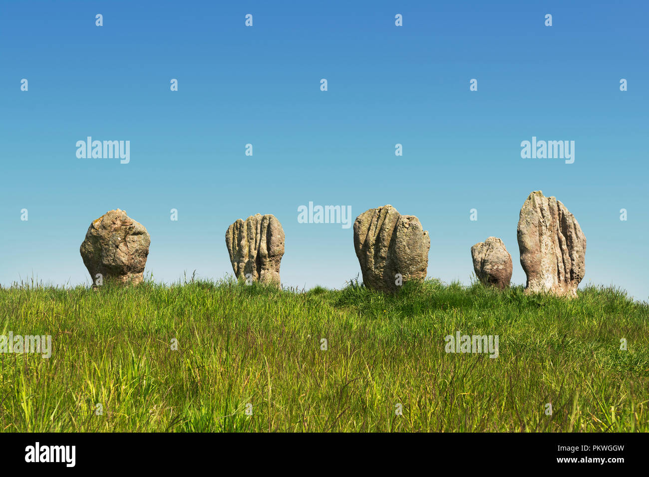 Duddo stone circle, Northumberland Stock Photo