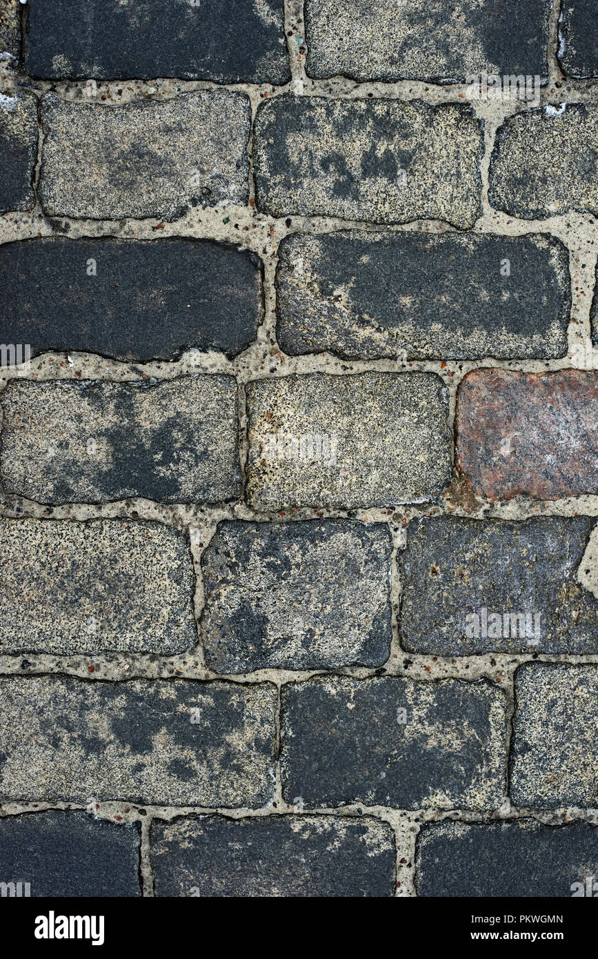 old cobblestone road for background or texture Stock Photo - Alamy