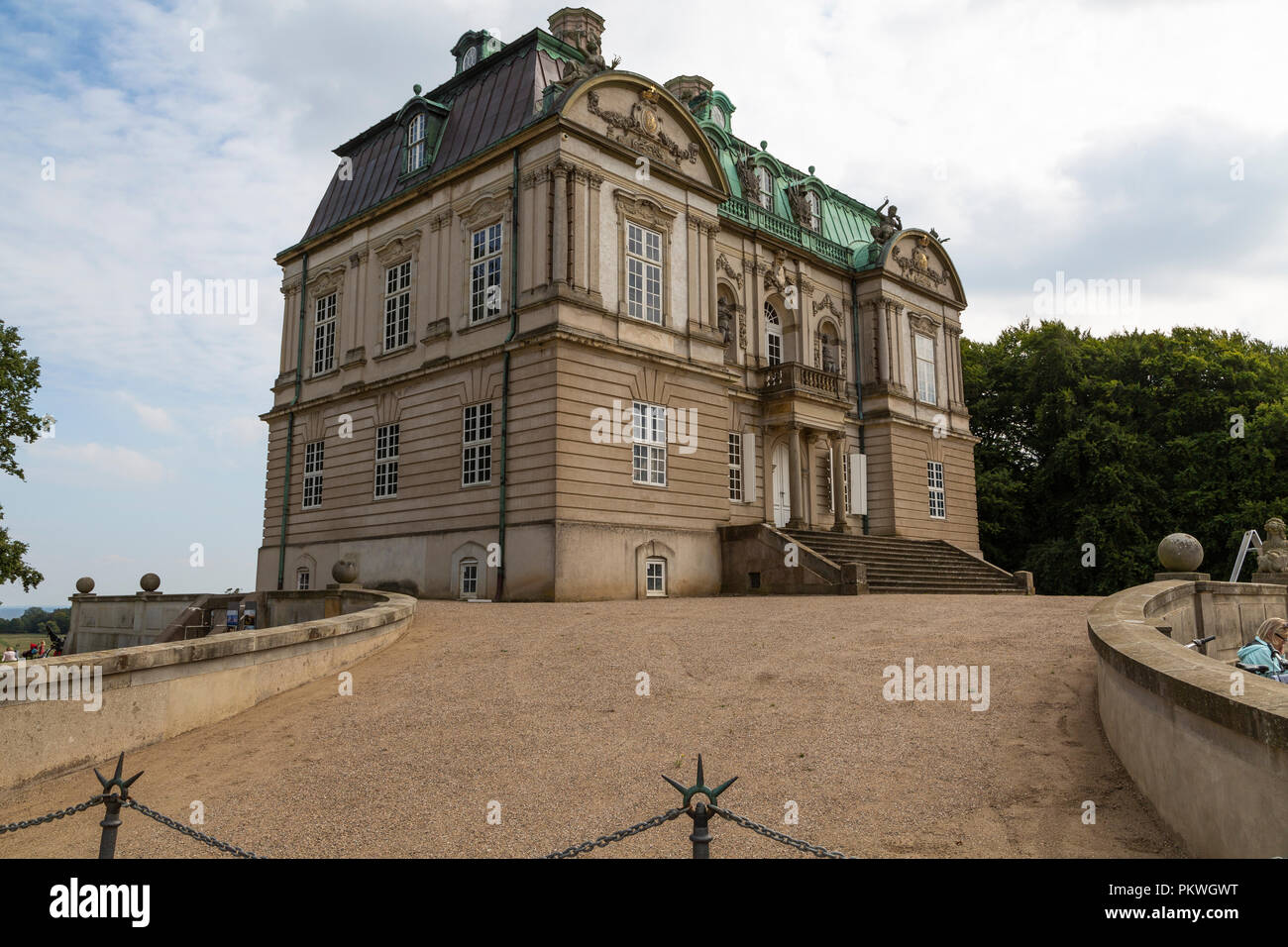 'Eremitagen'. Small palace in Jaegersborg Dyrehave north of Copenhagen, Denmark. Built 1734-36 by architect Lauritz de Thura for King Christian 6. The Stock Photo