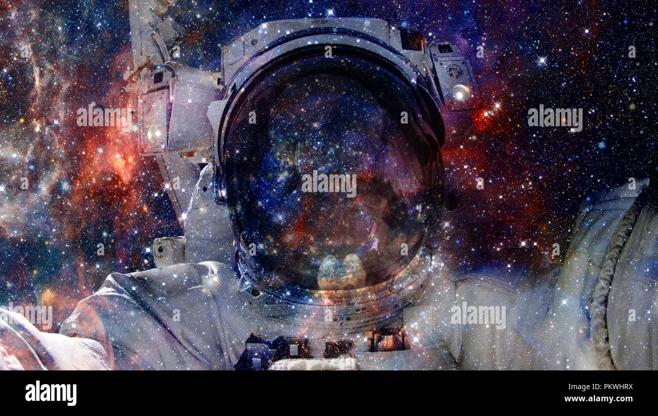 Cosmic galaxy background with nebula, stardust and bright shining stars ...