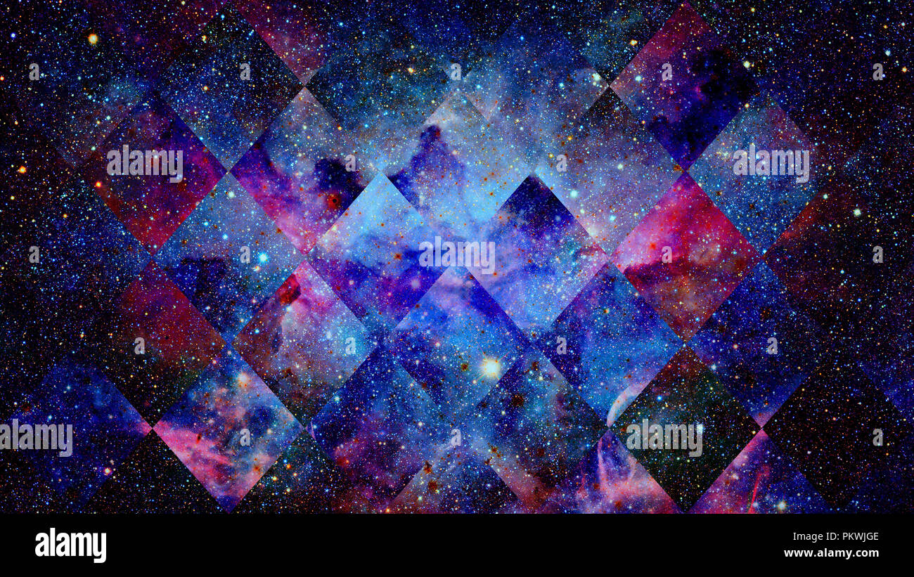 galaxy background with triangle